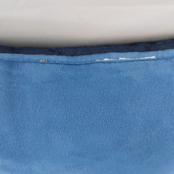 Laurel Burch Blue Indigo Cats Tapestry Throw Pillow Metallic Gold Accents 17" - Picture 11 of 13